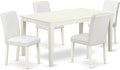 East West Furniture CAAB5-LWH-64 5 Piece Dining Room Furniture Set Includes a by EastWestFurniture