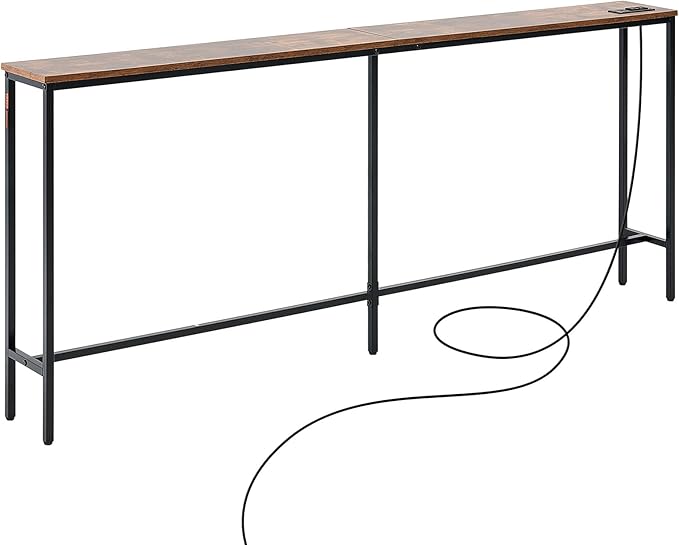 VEVOR Narrow Console Table, 70.9" Behind Couch Shelf - Image 9