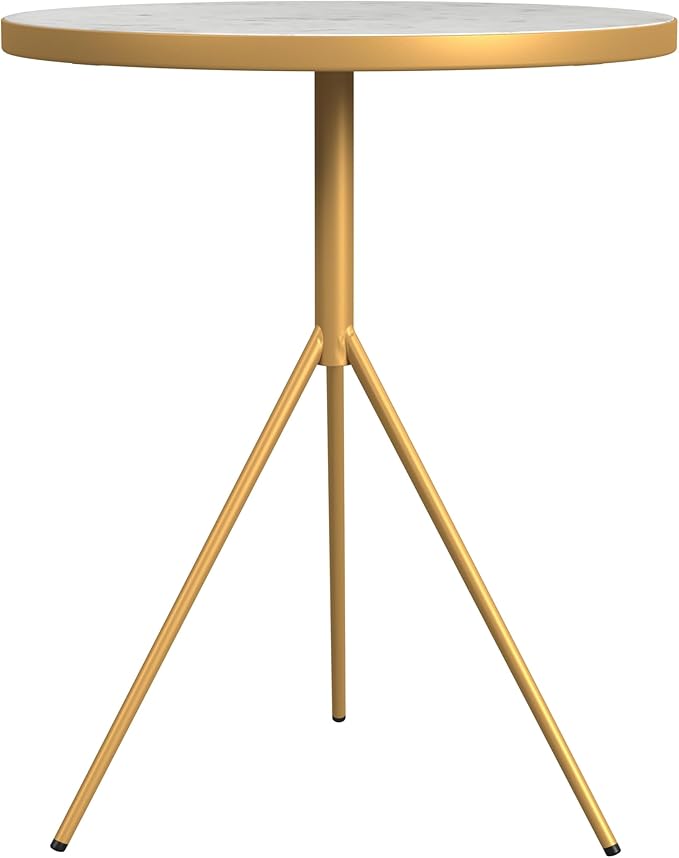 HomePop Marble Top End/Side Round Table - Image 8
