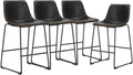 DUMOS 26 Inch Counter Height Bar Stools Set of 4, Modern Faux Leather High by DumosLifestyle