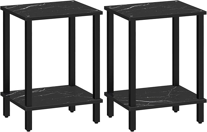 TUTOTAK End Table, Side Table, Nightstand, 2-Tier Storage Shelf, Sofa Table - Image 7