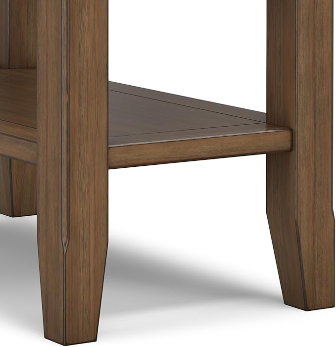 SIMPLIHOME Acadian 14-inch Wide Solid Wood Narrow End Table in Rustic Natural - Image 8