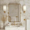 ANDY STAR Gold Pivot Mirror, Farmhouse Rectangle Bathroom Mirror by ANDYSTAR