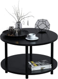 Small Round Coffee Table with Open Storage by Vanrohe