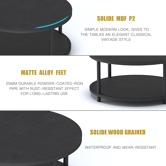 NSdirect Round Coffee Table - Image 5