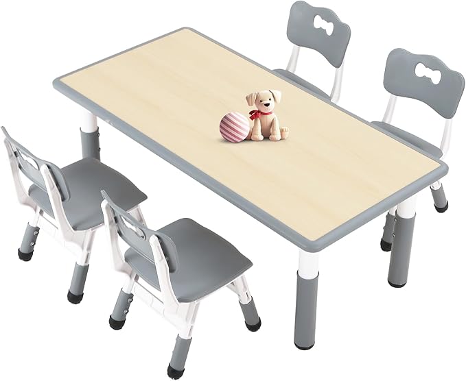 FUNLIO Kids Table and 4 Chairs Set by FUNLIO