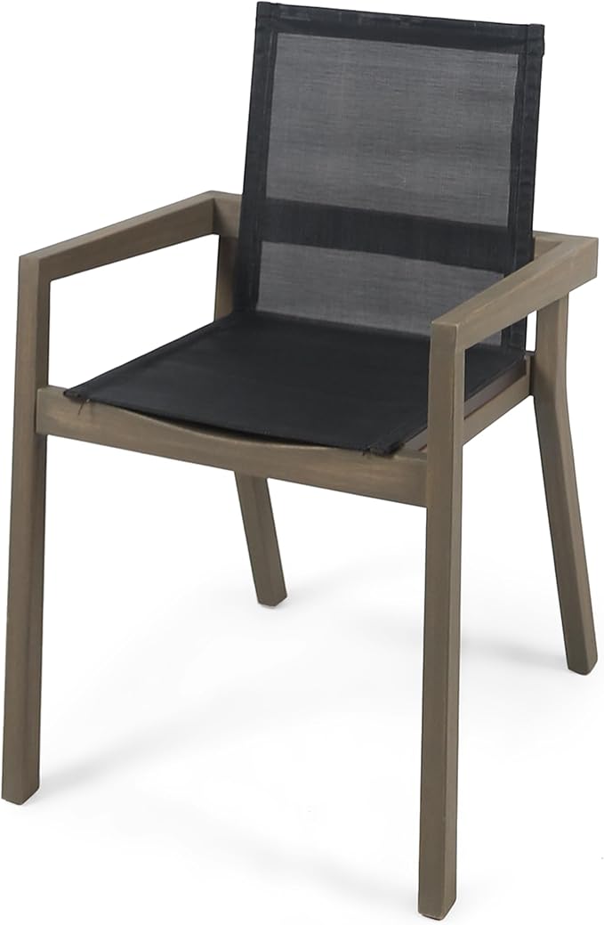 Merax Mesh Seating Solid Wood Dining Chairs Set of 2, French Country Style - Image 6