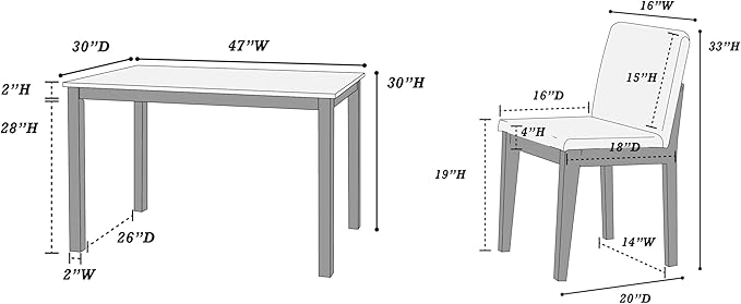 Poundex 5 Piece Dining Set in Gray - Image 6