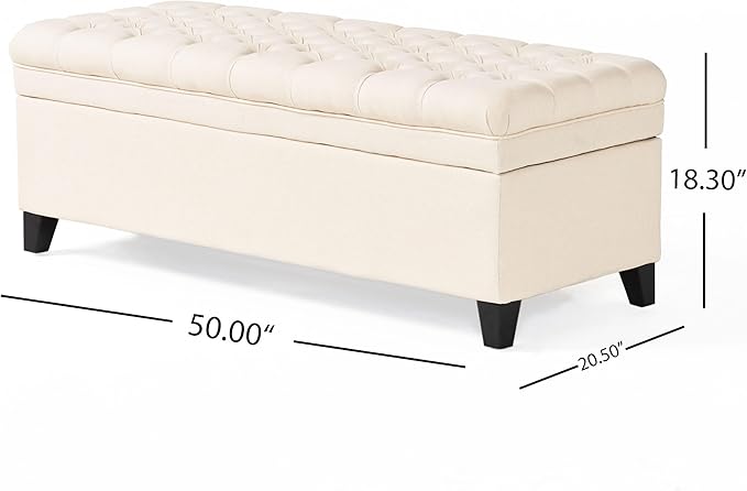 Ball & Cast 50" Upholstered Storage Ottoman - Image 2