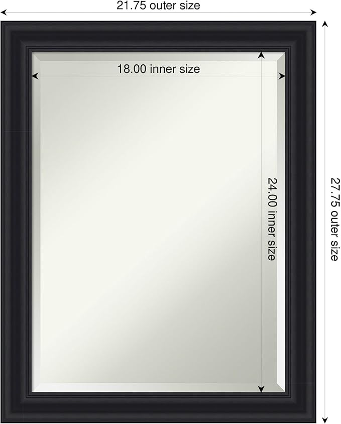 Amanti Art Black Bathroom Mirror - Image 3