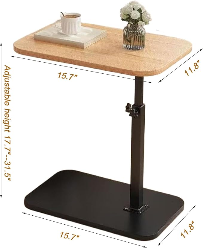 C End Table Adjustable Height, C Shaped Side Tables Living Room and Bedroom - Image 3