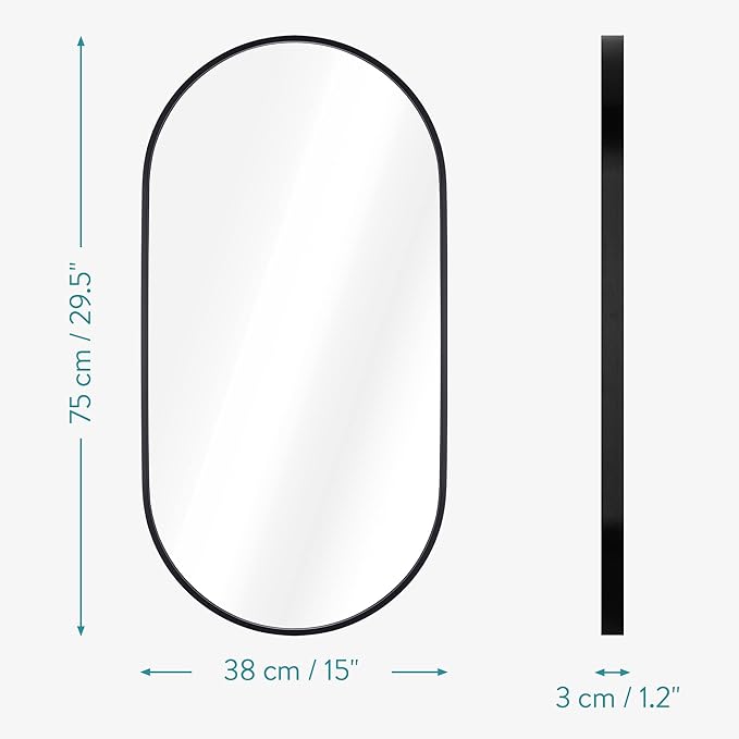 Navaris Oval Wall Mirror - Image 5