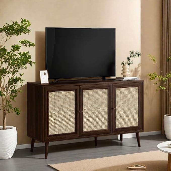 Rattan Entryway Table, Entertainment Center by FONTOI