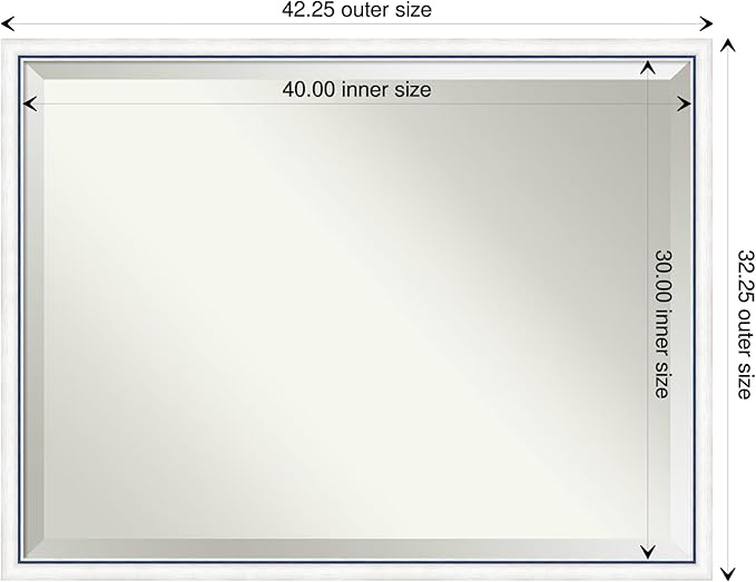 Amanti Art White Bathroom Mirror - Image 4