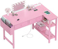 DLisiting Pink Reversible L Shaped Desk by Unknown