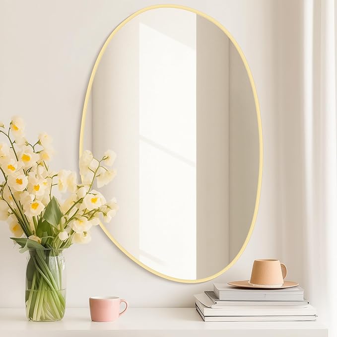 WallBeyond 19" H x 28" W Asymmetrical Decor Irregular Accent Wall Mirror - Image 2