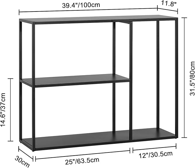 HDANI Console Table, Narrow Entryway Table, 3 Tier Metal Hallway Table - Image 3