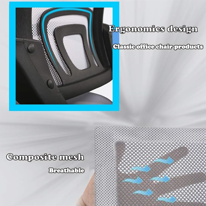 Office Chair Mid Back Desk Chair1 Ergonomic Mesh Computer Gaming - Image 6