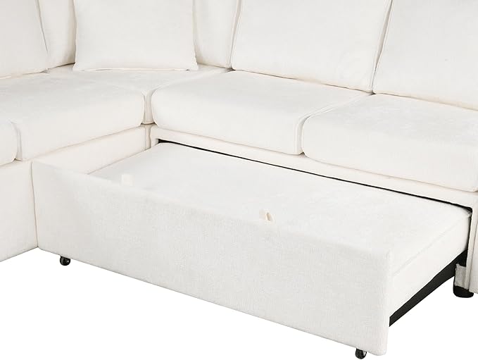 112" Luxurious Pull-out Sofa Bed Sleeper - Image 18