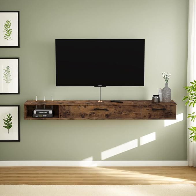 Pmnianhua Farmhouse Floating TV Stand - Image 3