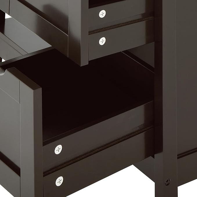 YITAHOME Small Solid Wood Top Kitchen Island Cart on Wheels - Image 8