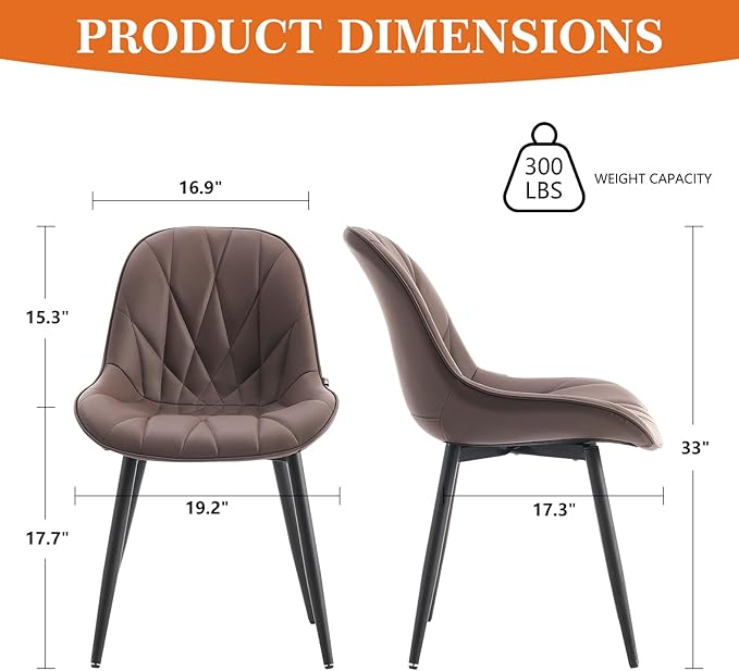 Rowill Modern Dining Chairs Set of 2 - Image 2