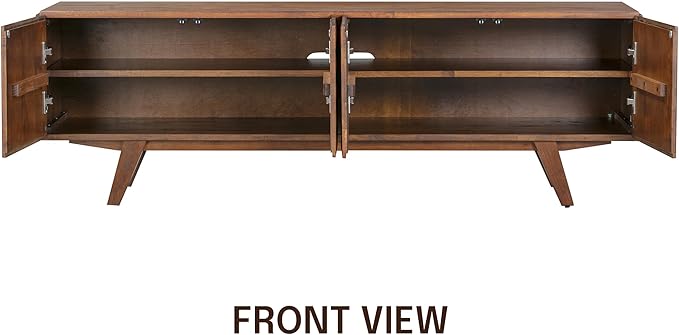 NTC Sapa Mid-Century Modern Solid Wood TV Stand 4-Door Media Console - Image 4