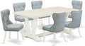 East West Furniture V027SI215-7 7 Piece Dining Room Table Set Consist of a by EastWestFurniture