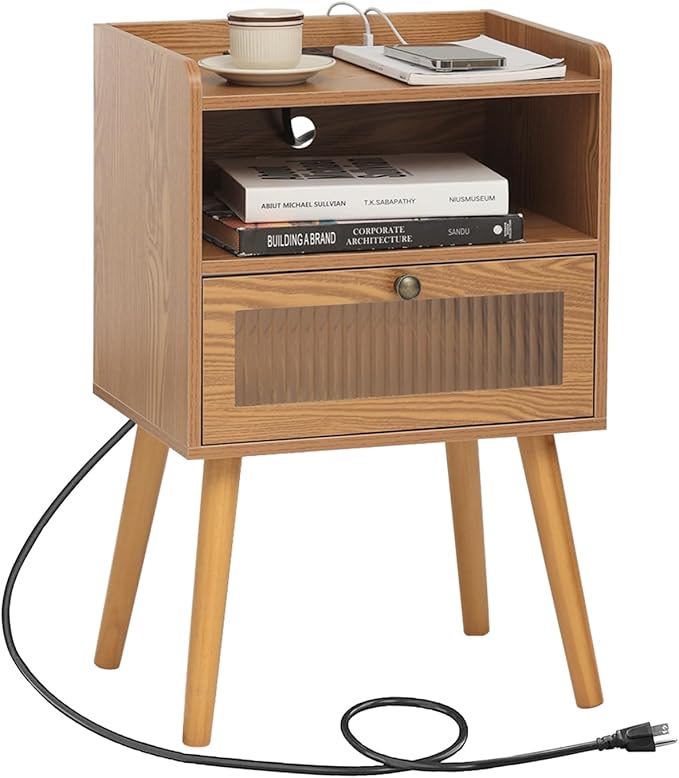 AWASEN Mid Century Nightstand by AWASEN