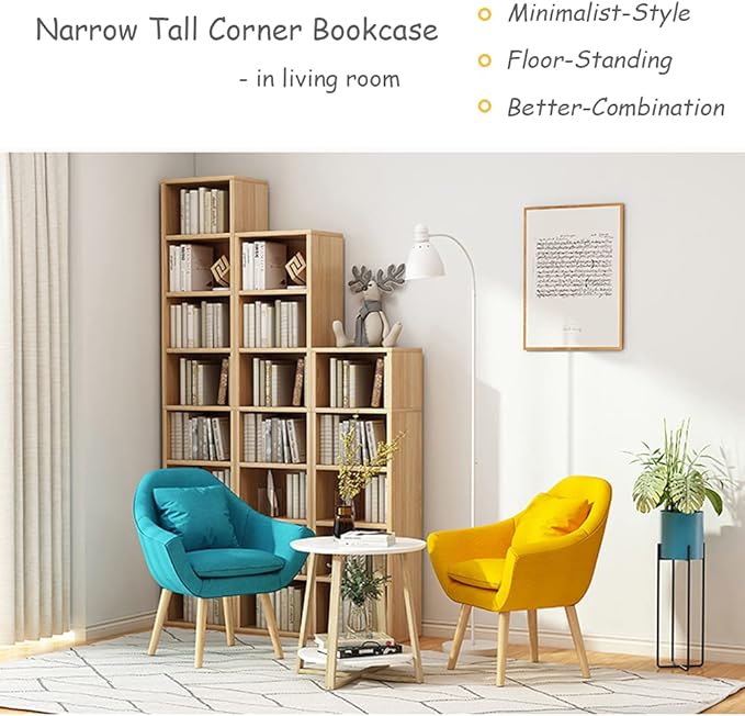 IOTXY Small Narrow Corner Bookcase - Image 4