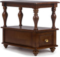 Narrow End Table with 1 Drawer and 2 Hidden Compartments by Ohoqiaqia