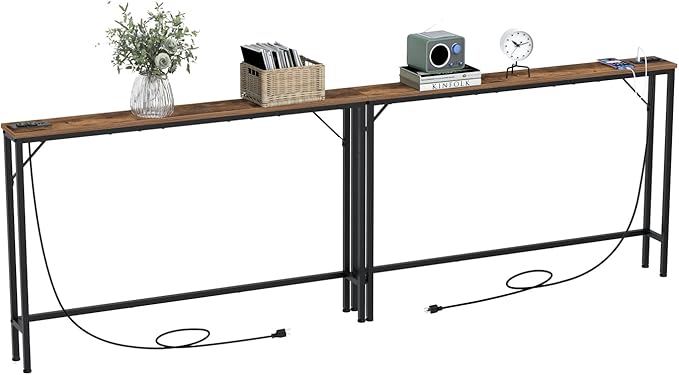 Tohomeor Skinny 5.9" Console Table 47.24" Narrow Long Sofa Table by Tohomeor