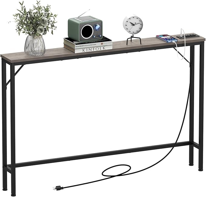 Tohomeor 5.9" Skinny Behind Sofa Console Table by Tohomeor