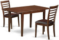 East West Furniture NOML3-MAH-LC 3 Piece Dining Table Set Contains a Rectangle by EastWestFurniture