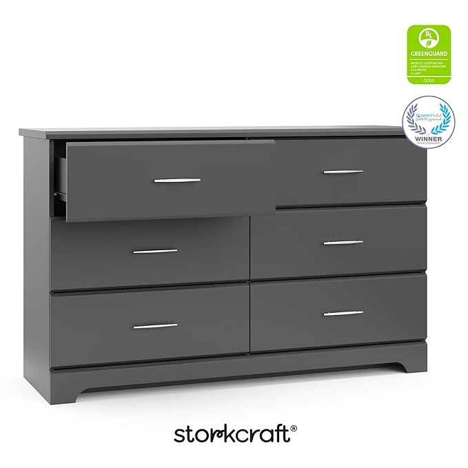 Storkcraft Brookside 6-Drawer Dresser – GREENGUARD Gold Certified, Nursery & - Image 9