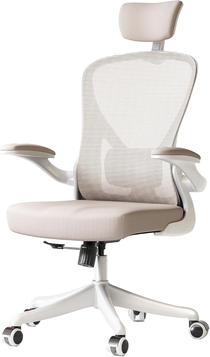 Ergonomic Office Chair with Adjustable Lumbar Support & Flip-Up Armrests - Image 3