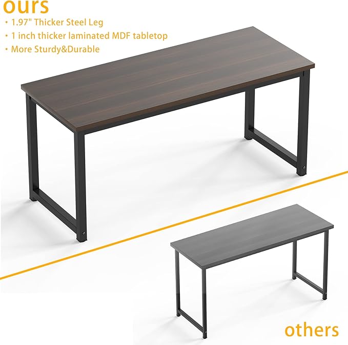 NSdirect Large Office Desk for Home Office, Large 63” Computer Desk Table - Image 5