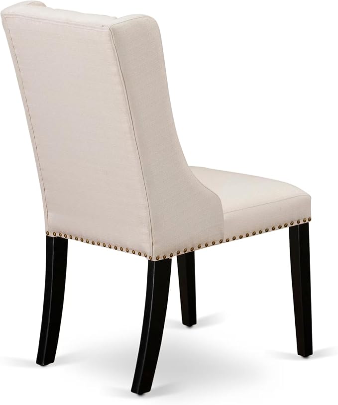 NKFO7-SBB-01-7-Piece Dining Set Consists of a Dining Table and 6 Cream Linen - Image 12