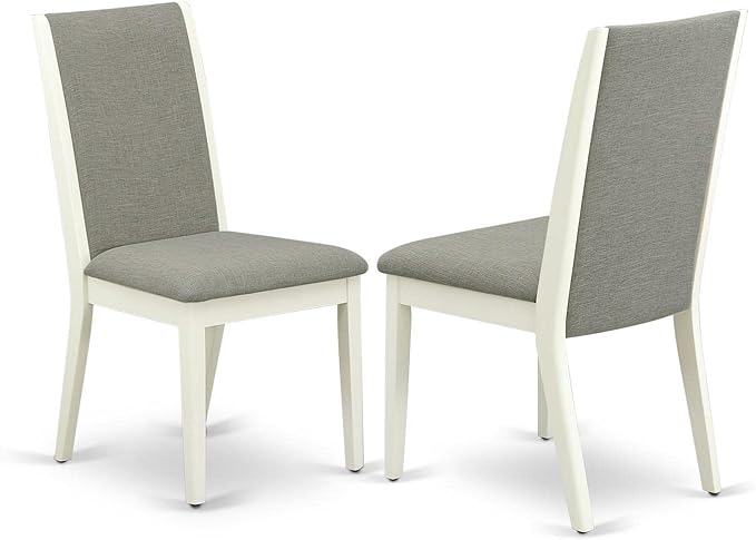 East West Furniture ANLA3-LWH-06 3 Piece Kitchen Table Set - Image 3