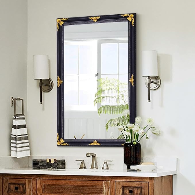 35" x 23" Large Antique Mirror, Dining Room - Image 9