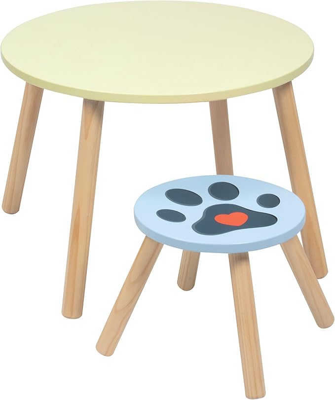 Kids Wooden Animal Table & Chair Set w 4 Seats- Puppy Kitten Bunny Plus Adult - Image 6