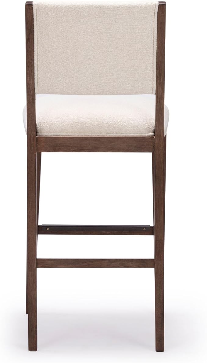 Plank+Beam Sereno Bar Stool, Sturdy Wood Modern Kitchen Bar Height Stool - Image 5