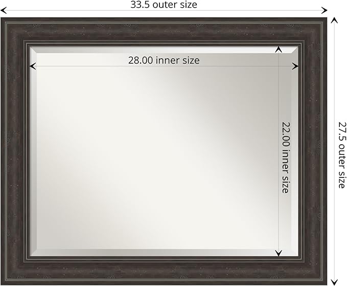 Amanti Art Brown Bathroom Mirror - Image 4
