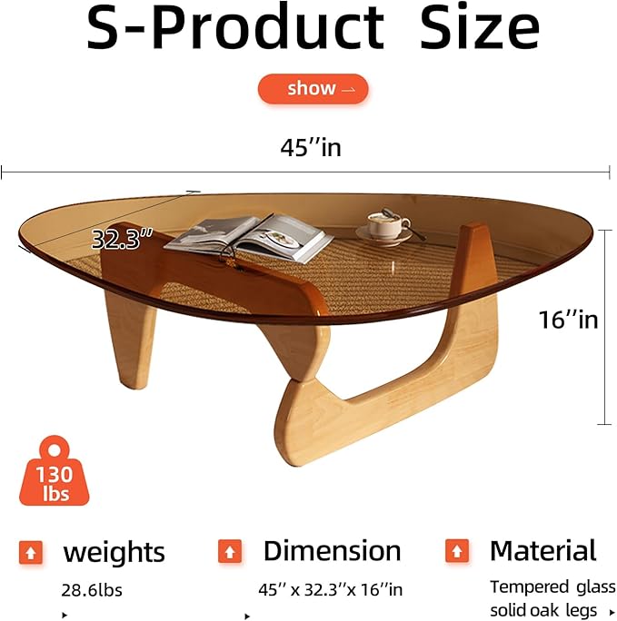 Mid Century Modern Glass Coffee Table, Coffee Table - Image 2