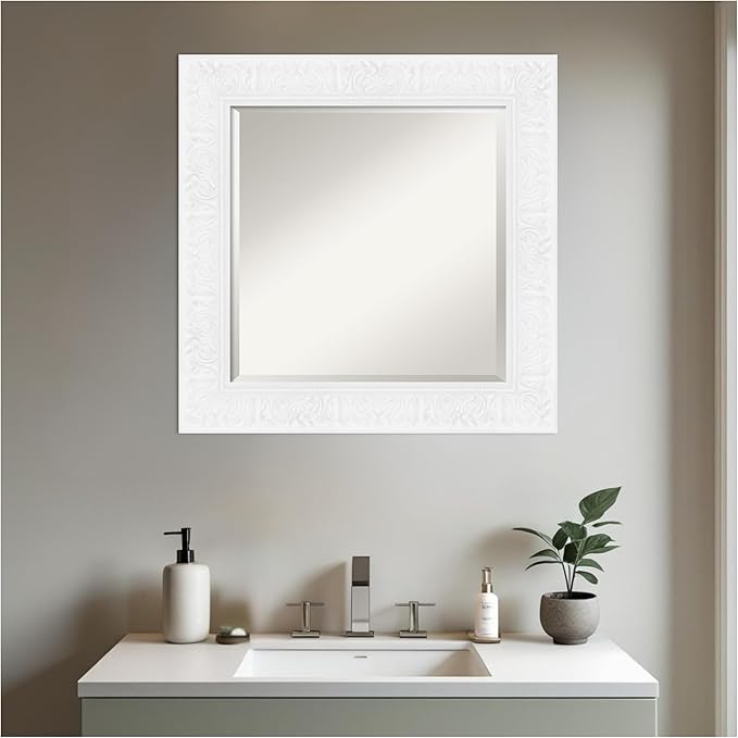 Amanti Art White Bathroom Mirror - Image 5