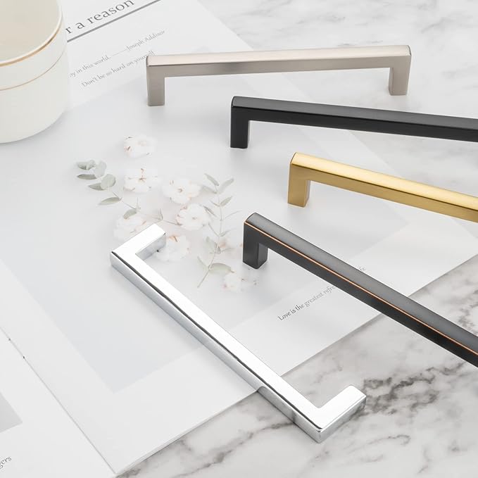 KOOFIZO 20-Pack Solid Square Bar Cabinet Handle - Image 7