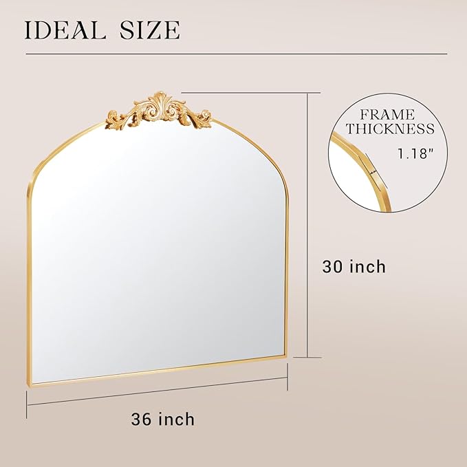 MISSDAY Vintage Gold Baroque Mirror - Image 5