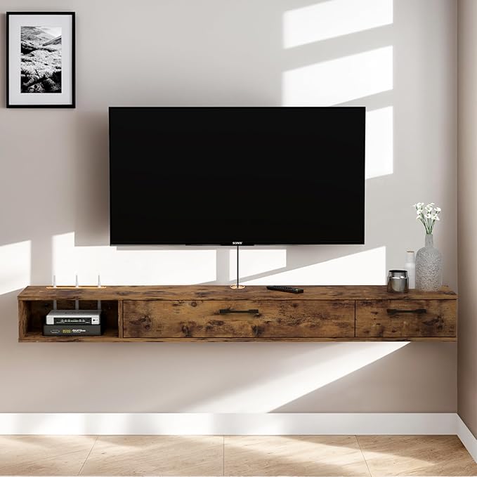 Pmnianhua Farmhouse Floating TV Stand - Image 2