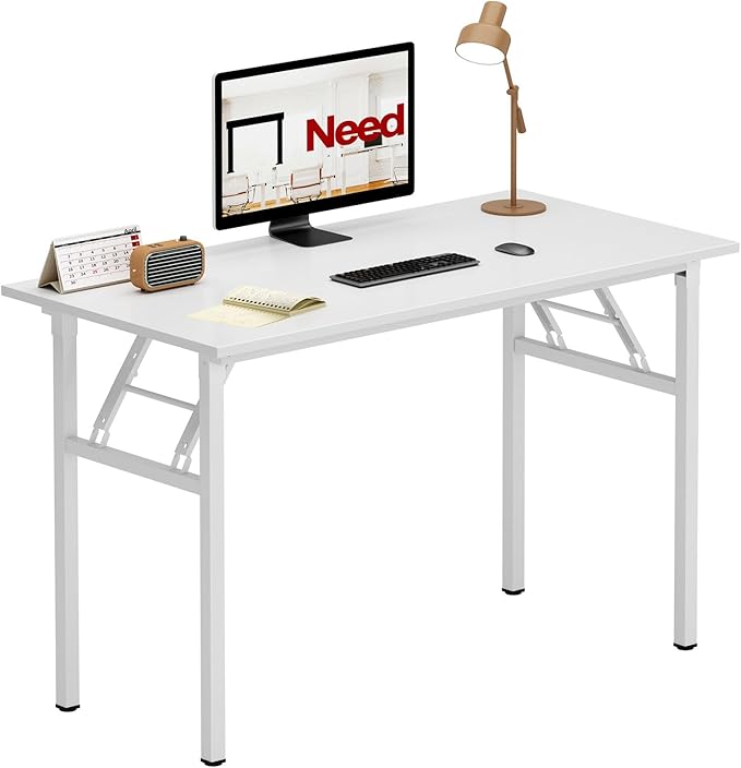 Need Folding Desk for Home Office 39-3/8" Length Modern Folding Table Computer by Need