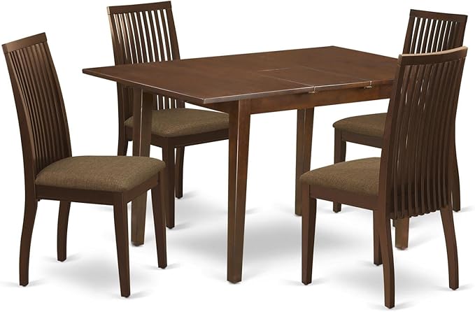 East West Furniture PSIP5-MAH-C 5 Piece Dining Table Set by EastWestFurniture